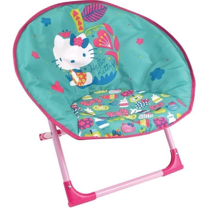 Siege lune pliant pour enfant - FUN HOUSE - HELLO KITTY - Dimensions H.47x L.54x P.45 cm - Intérieur