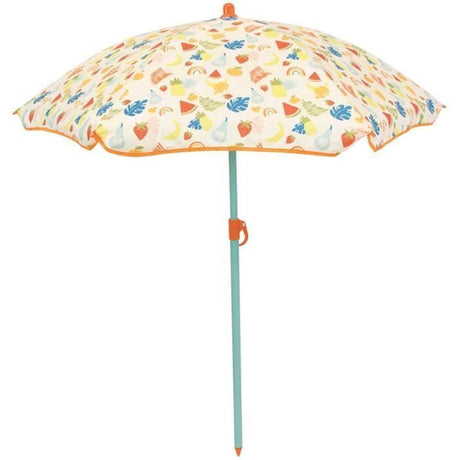 FUN HOUSE Fruity's Salon de jardin - 1 table H.46 x ř46 cm, 2 chaises H.53xl.38,5xP.37,5 cm et 1 parasol H.125 x ř100 cm
