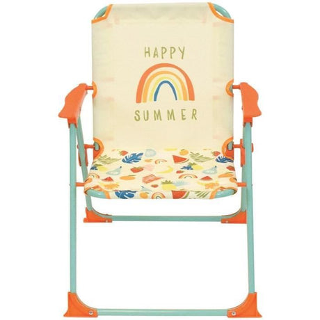FUN HOUSE Fruity's Salon de jardin - 1 table H.46 x ř46 cm, 2 chaises H.53xl.38,5xP.37,5 cm et 1 parasol H.125 x ř100 cm