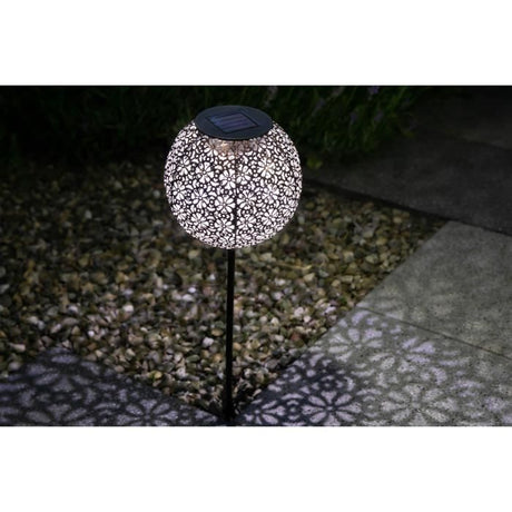 Décoration métal a énergie solaire - Design rétro - GALIX - 1 LED blanche - 8 heures d'éclairage - 10 Lumens