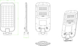 Tete de lampadaire solaire - GALIX - G2614 - 2000 Lumens - Détecteur de présence