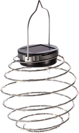 Lot de 2 suspensions spirale solaire - GALIX - G2619 - Hauteur 18,2 cm - Diametre 12 cm - 16 Micro LED - Multicolore - 3 Lumens