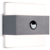 Applique murale extérieure - BRILLIANT - ARCHIE - + détecteur - Métal et plastique - Anthracite - LED intégrée - 7,5 W IP44