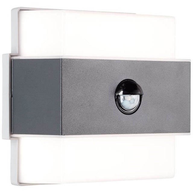 Applique murale extérieure - BRILLIANT - ARCHIE - + détecteur - Métal et plastique - Anthracite - LED intégrée - 7,5 W IP44