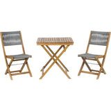 Ensemble repas BARI en bois d'acacia FSC et corde grise