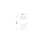 Lampe de table solaire G2 tres éclairante - GALIX - 100 Lumens - Plastique et tube en inox