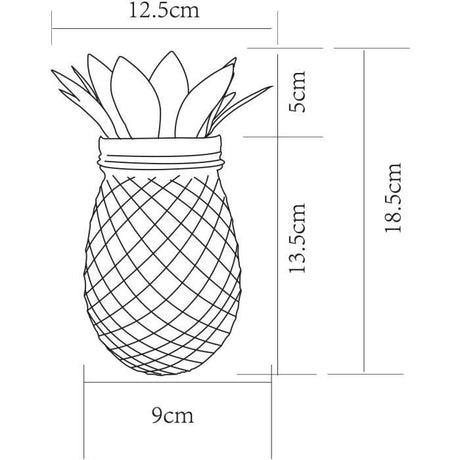 Lampe solaire Ananas - GALIX - Métal/Verre - 5 LED - 8h d'éclairage