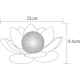 Nénuphar solaire - GALIX - Boule craquelée - 7 Lumens - 8 heures d'éclairage - Interrupteur on/off