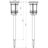 Lanterne solaire effet flamme naturelle - GALIX - 33 LED vacillantes - ABS thermoformé - 64/53 x 13,4 cm