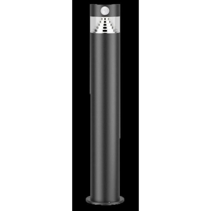 Borne solaire - GALIX - G4585C - Forte clarte - Inox avec détecteur - H50 cm - 150 Lumens