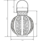 Lanterne métal vintage beige 10 Lumens H17cm - GALIX