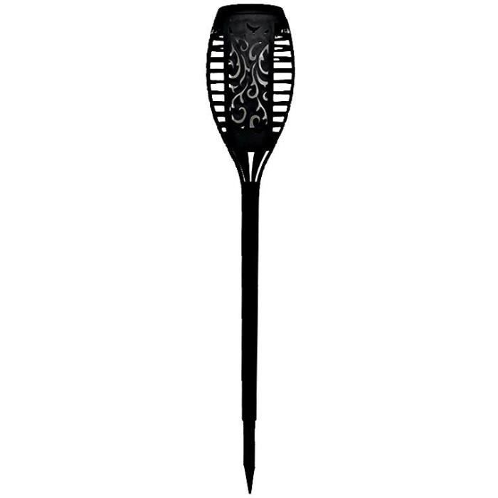 Torche solaire en résine 12 LED ambrée vacillantes Ř 7,3cm H47cm - GALIX