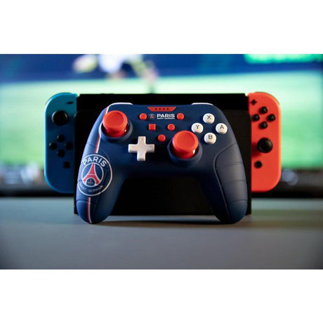 Manette de jeu - Nintendo Switch, Switch 2 et PC - PSG - Filaire - Bleu, blanc et rouge - Fonction vibration - Câble 3 m - Konix