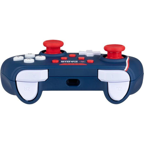Manette de jeu - Nintendo Switch, Switch 2 et PC - PSG - Filaire - Bleu, blanc et rouge - Fonction vibration - Câble 3 m - Konix