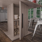 Table a manger - Boston - Rectangulaire - Pied fut - 6 personnes - L 120 x  P 80 x H 76 cm - Gami