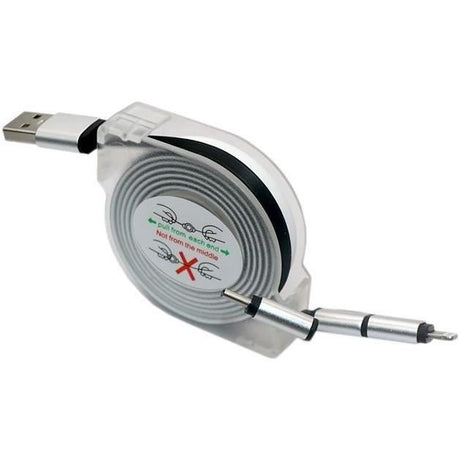 Enrouleur de câble USB - GAO - 3-en-1, 2m, charge rapide