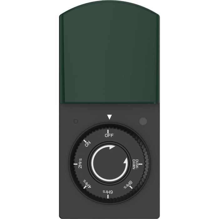 Programmateur extérieur IP44 avec détecteur crépusculaire - GAO - 1000 W - Blanc