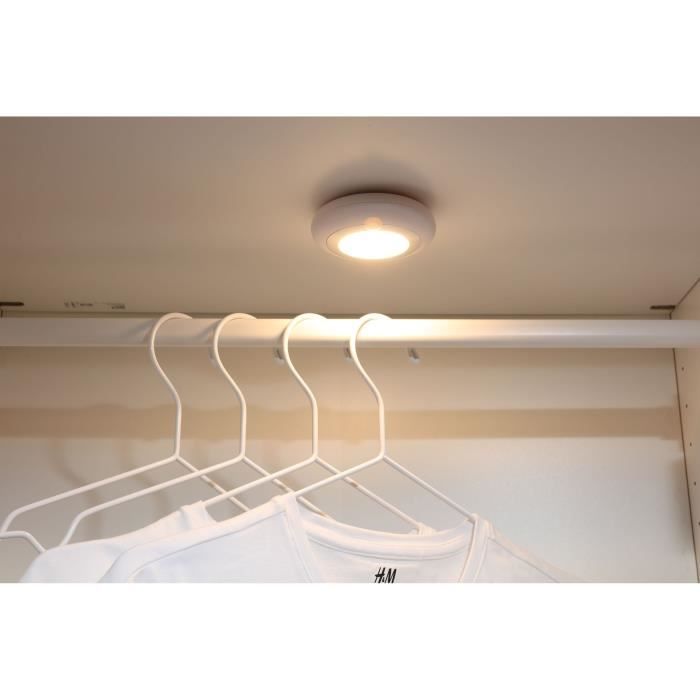Lot de 2 lampes LED de dressing - GAO - 80 lumens, capteur PIR, piles AAA