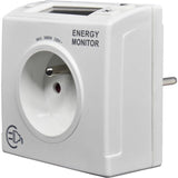 Contrôleur de consommation - GAO - Mesure W/kWh/durée - Détection des 4W - Disjoncteur intégré - 16A 3680W