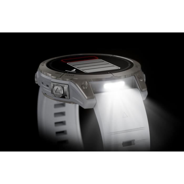 GARMIN - Epix Pro (Gen2) - Montre connectée a haute performance - 47mm - Acier, Gray avec bracelet noir