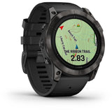 GARMIN - Epix Pro (Gen2) - Montre connectée a haute performance - 51 mm - Acier, Gray avec bracelet  noir