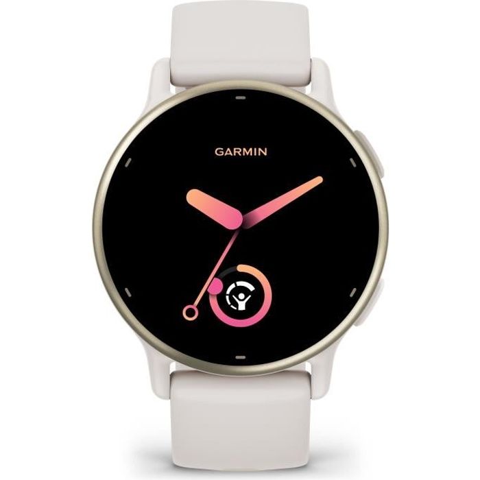 Montre GPS connectée - GARMIN - Vivoactive 5 - WiFi - 30,4 mm (1,2) - Creme Doré avec bracelet Beige