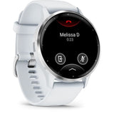 Montre GPS connectée - GARMIN - Venu 3 - WiFi - 35,4 mm - Acier Silver, boîtier blanc