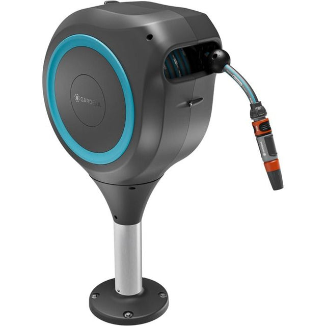 Dévidoir automatique pour terrasse - GARDENA - RollUp S - Bleu - Longueur 15 m - Tuyau 13 mm