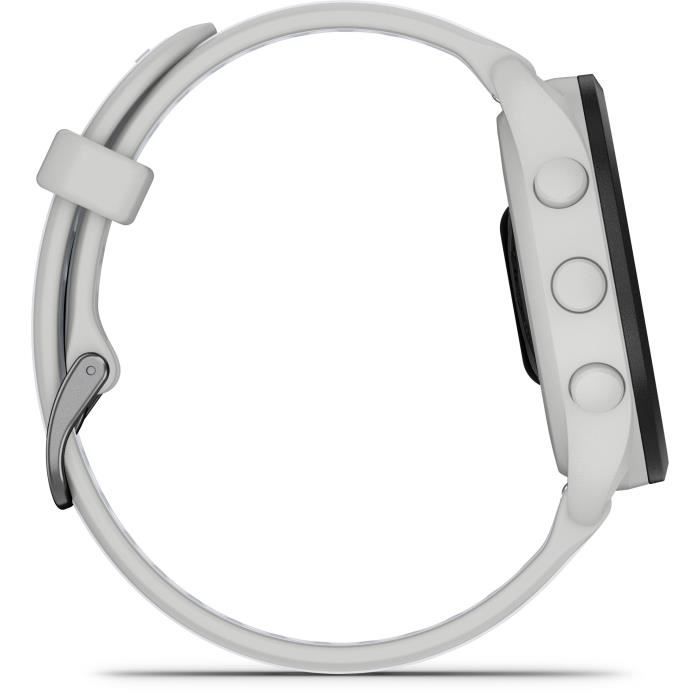 Montre GPS connectÈe - GARMIN - Forerunner 165 - 1,2 - Blanc avec bracelet Blanc et Gris clair