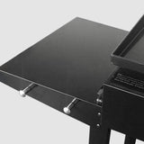 GARDEN MAX Plancha gaz MERIDA - 4 feux - Sur chariot - 127 x 46,5 x 95 cm - Acier émaillé - Surface de cuisson: 75 x 35 cm - Noir
