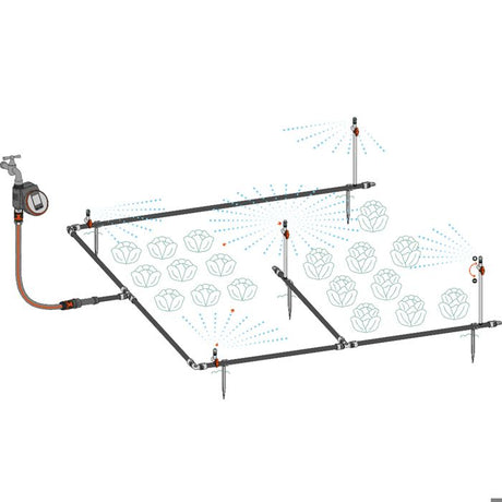 Kit d'initiation pour potagers GARDENA - jusqu'a 60m˛ - 13450-20