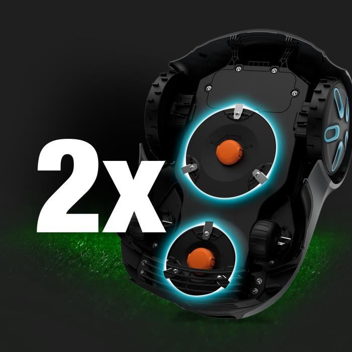 Tondeuse robot - GARDENA - Smart SILENO max 1200 - Surface 1200 m² - DuoConnect - Bluetooth - Tonte des bordures