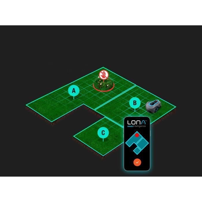 Tondeuse robot - GARDENA - Smart SILENO Free 1500 - Sans câbles périphériques - Surface 1500 m² - Inclus smart Gateway