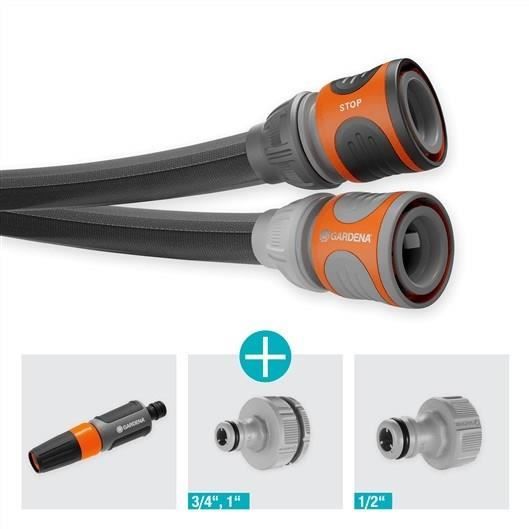 Kit tuyau LianoLife 30m - GARDENA - Résistance a la pression : 22 bar - Longueur : 30 m Ø int. 13 mm