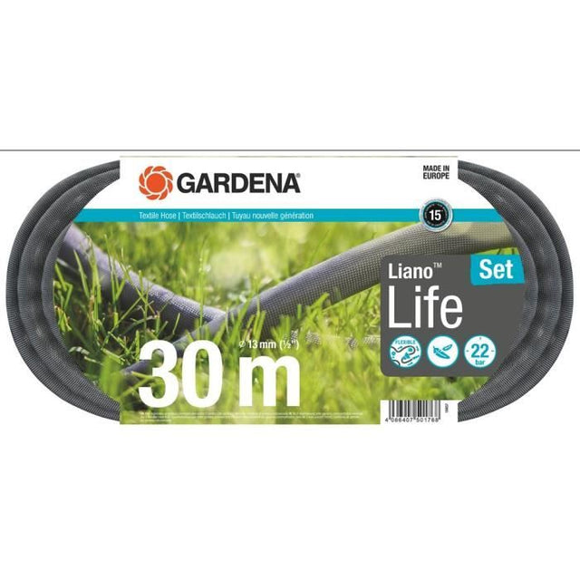Kit tuyau Liano™Life 30m - GARDENA - Résistance a la pression : 22 bar - Longueur : 30 m Ř int. 13 mm