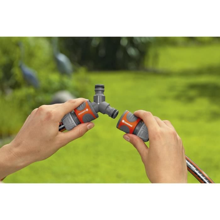 GARDENA Nécessaire de dérivation  Raccordement triple  Compatibilité Original GARDENA System  Robuste  Garantie 2 ans