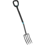 GARDENA Fourche a becher ErgoLine – Manche revetement souple – Poignée ergo en D – Dents acier trempé – Garantie 25 ans (17013-20)