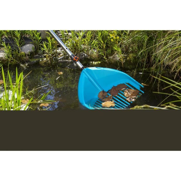 Râteau-pelle 3 en 1 Combisystem GARDENA - Plastique solide renforcé - 16 dents - Multi-usages - Garantie 25 ans