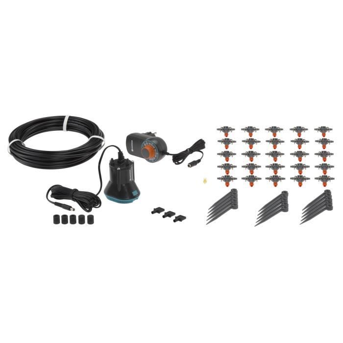 GARDENA Arrosoir automatique balcons et terrasses  Kit complet  Arrosage autonome  Alimentation via prise 230V  (1407-20)