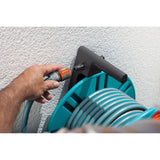 GARDENA Dévidoir mural Classic 60 – Longueur 60m max – Adapté tout diametre – Kit complet pret a l'emploi – Garantie 5 ans