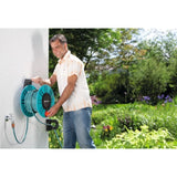 GARDENA Dévidoir mural Classic 60 – Longueur 60m max – Adapté tout diametre – Kit complet pret a l'emploi – Garantie 5 ans