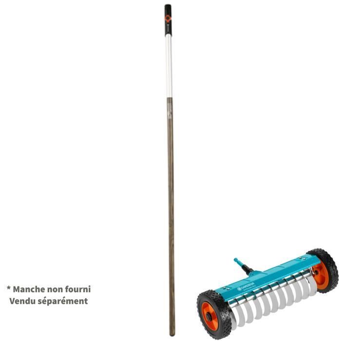 GARDENA Scarificateur sur roues 32cm Combisystem - Lames inox anti bourrage  Anti-mousse et émiettage  Garantie 25 ans (3395-20)