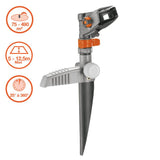 GARDENA Arroseur-canon sur pic Comfort – Portée réglable 12.5m max – Superficie max 490m˛ –  Jardin XL – Garantie 5 ans (8141-20)