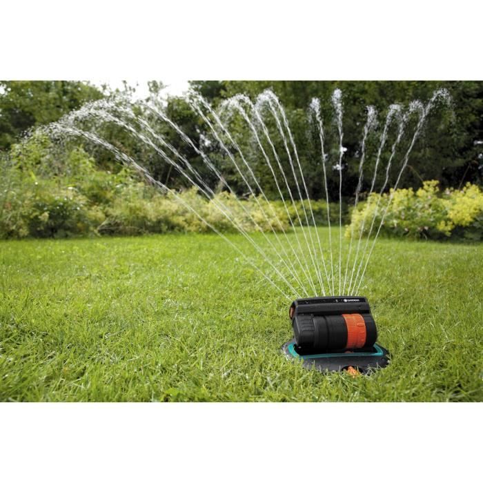 Kit arroseur oscillant escamotable OS140 - GARDENA - Surface 140m² - Portée 15m max - Arrosage rectangulaire