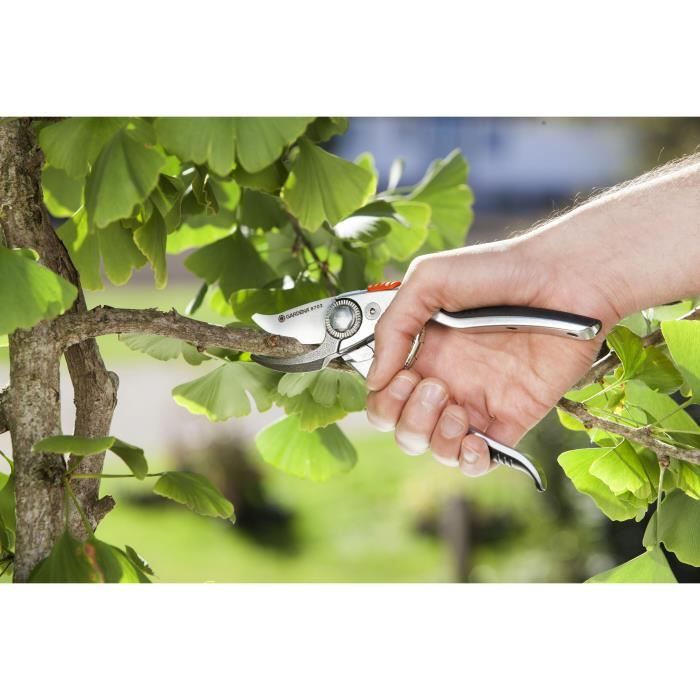 Sécateur GARDENA BP 50 Premium - Ø24mm max - Lames franches acier inox - Poignée ergonomique - Garantie 25 ans