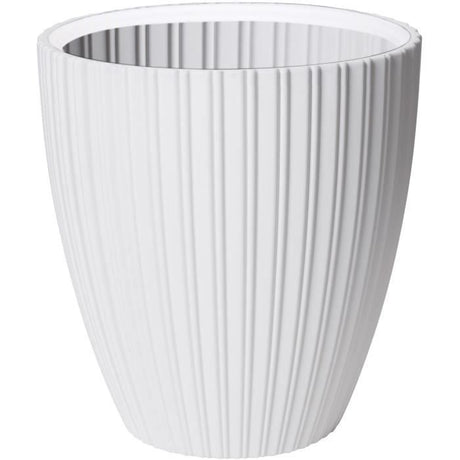 Pot de fleurs - GARDEN ID - Fancy - 40 x 42 cm - Pour jardin, balcons ou intérieurs - Blanc