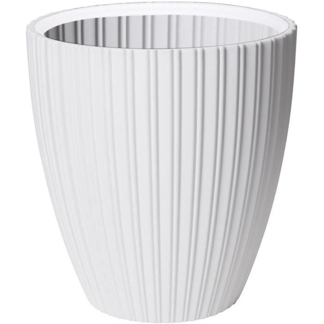 Pot de fleurs - GARDEN ID - Fancy - 40 x 42 cm - Pour jardin, balcons ou intérieurs - Blanc