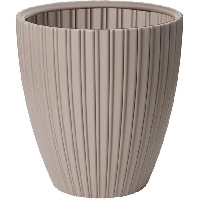 Pot de fleurs - GARDEN ID - Fancy - 40 x 42 cm - Pour jardin, balcons ou intérieurs - Taupe