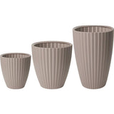 Pot de fleurs - GARDEN ID - Fancy - 40 x 42 cm - Pour jardin, balcons ou intérieurs - Taupe