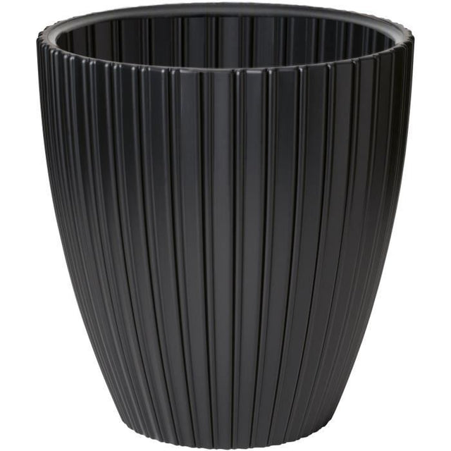 Pot de fleurs - GARDEN ID - Fancy - 40 x 42 cm - Pour jardin, balcons ou intérieurs - Noir